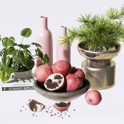 现代水果花盆摆件