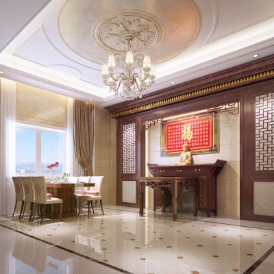 新中式家居佛堂