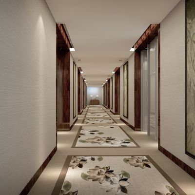 东南亚酒店客房过道走道