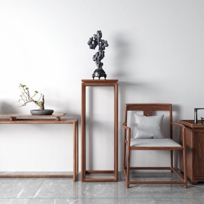 新中式边柜 椅子