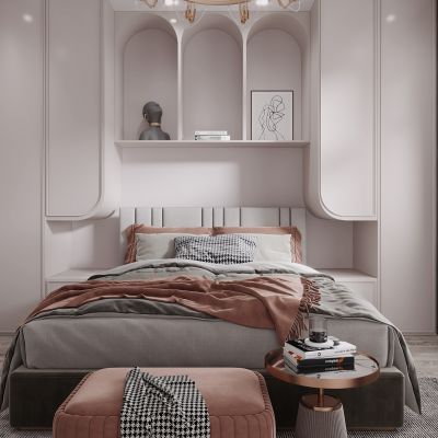 现代卧室，卧室