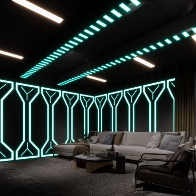 现代科幻电竞网咖休闲包厢