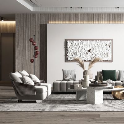 现代轻奢风格客厅