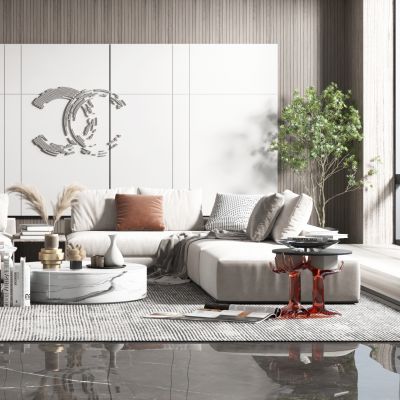 现代轻奢风格客厅