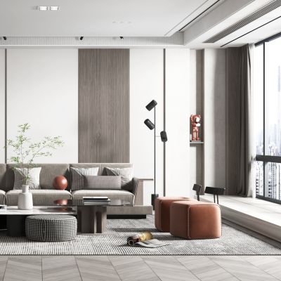 现代轻奢风格客厅