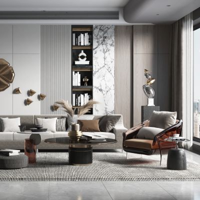 现代轻奢风格客厅