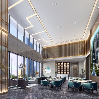 售楼处，前台，洽谈区