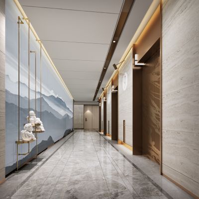 现代酒店公寓电梯厅