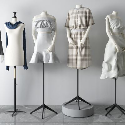 现代衣架 模特