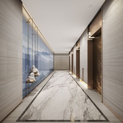 现代酒店公寓电梯厅