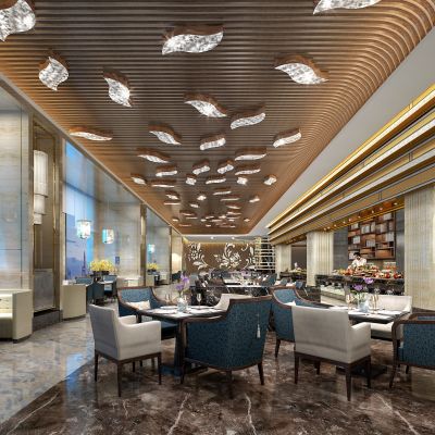 现代奢华酒店自助餐