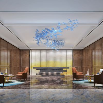 新中式售楼处洽谈区