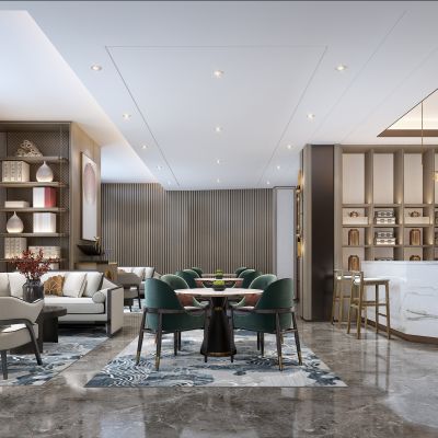 新中式售楼处洽谈区