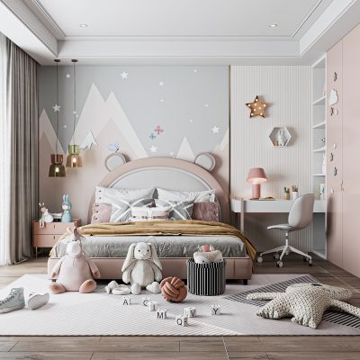 现代儿童卧室