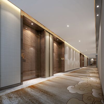 新中式酒店客房过道