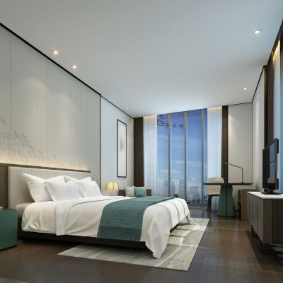 现代素雅酒店单标客房