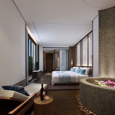 新中式酒店客房