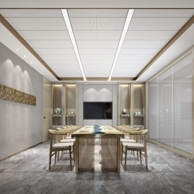现代会议室3D模型