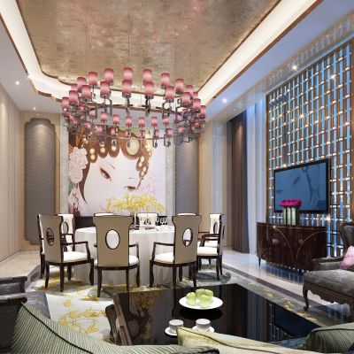 新中式中餐包厢