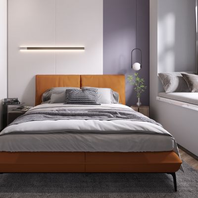 现代卧室，简约卧室，卧室，