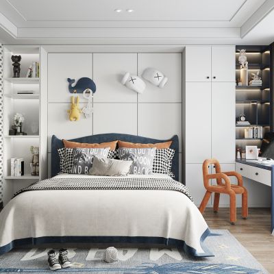 现代儿童卧室