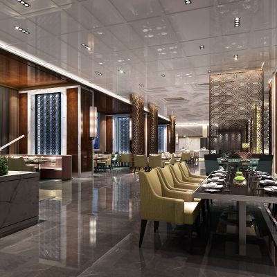 现代奢华自助餐厅