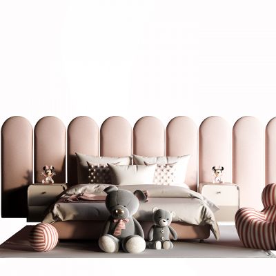 现代双人床 女孩床