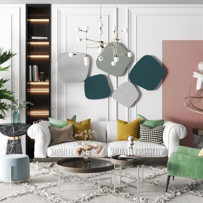 现代沙发茶几组合