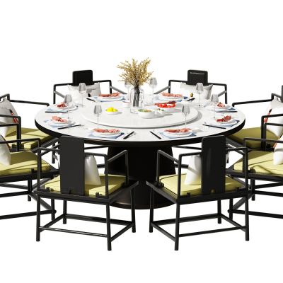 新中式餐桌椅组合