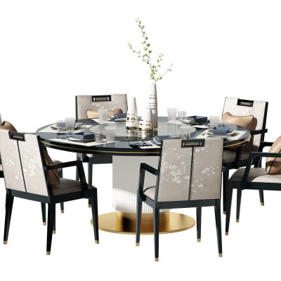 新中式餐桌椅组合