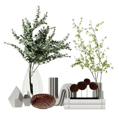 现代花瓶花艺3D模型