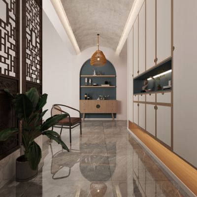 现代玄关，玄关，鞋柜，