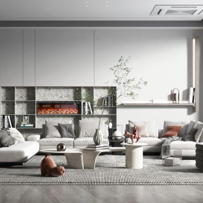 现代轻奢风格客厅