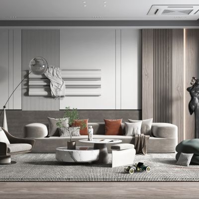 现代轻奢风格客厅