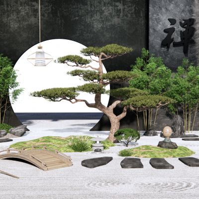 新中式枯山水庭院景观