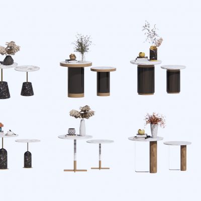 现代大理石圆几