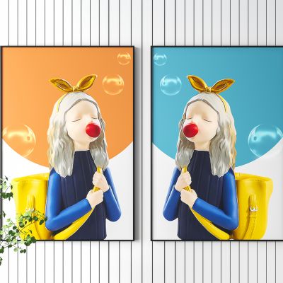 现代卡通人物装饰画