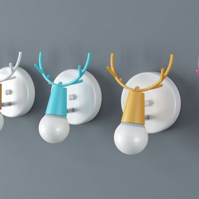 小鹿角壁灯
