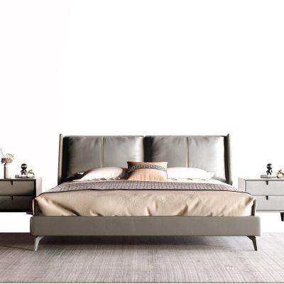 后现代皮革床