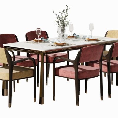 新中式餐桌椅组合