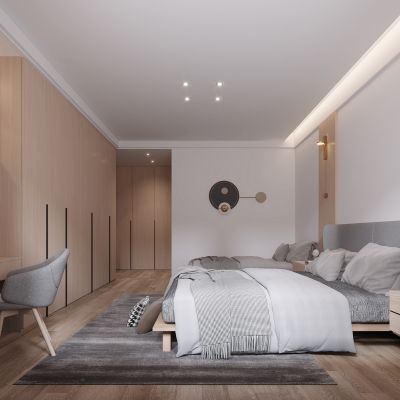 日式卧室，卧室，