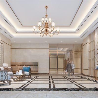 现代小区公寓大堂