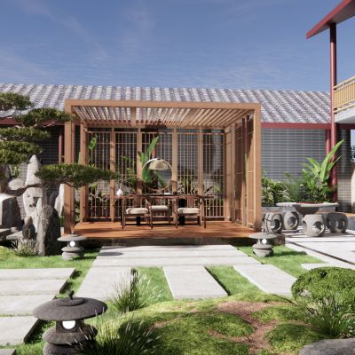 新中式庭院景观