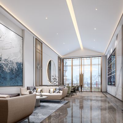 新中式售楼处洽谈区