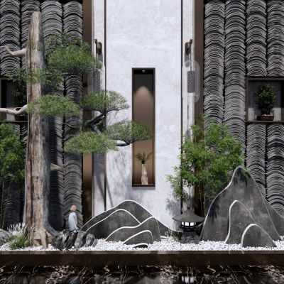 新中式造型背景墙