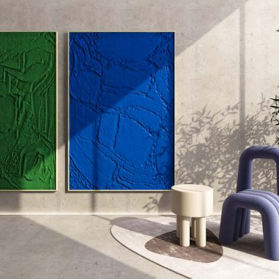 侘寂风纹理装饰画