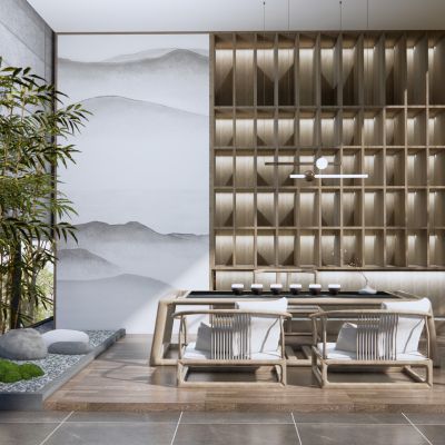 新中式榻榻米茶室