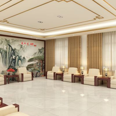 新中式休息室3D模型