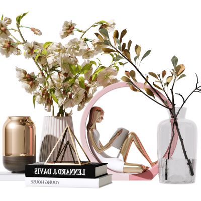 现代花瓶花艺3D模型