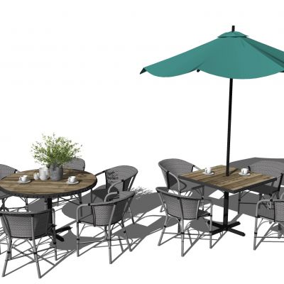 现代户外休闲桌椅